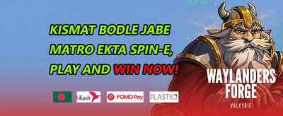 স্লট গেম ফ্রি স্পিন অফার promotion banner